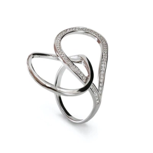 Pierścionek srebrny Lineargent